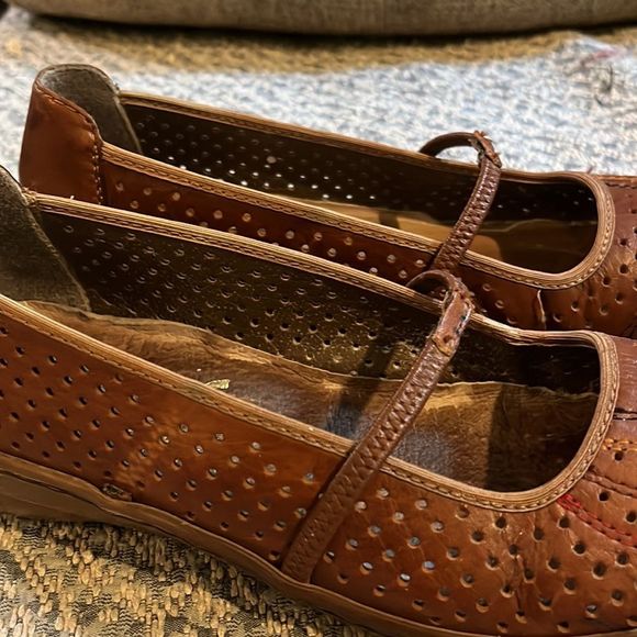 Rieker Mary Janes Leather Slip On Loafers - Picture 4 of 7